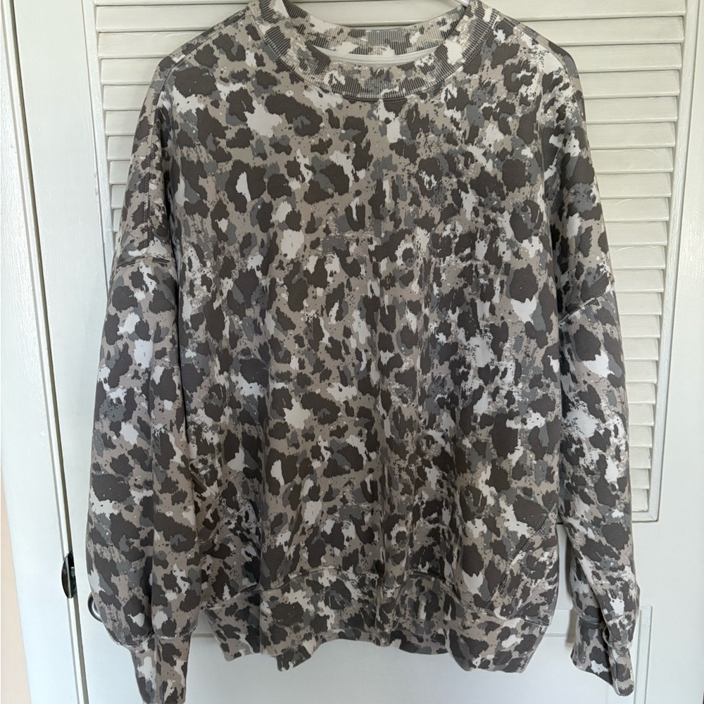 Abercrombie Cheetah print sweatshirt. Small